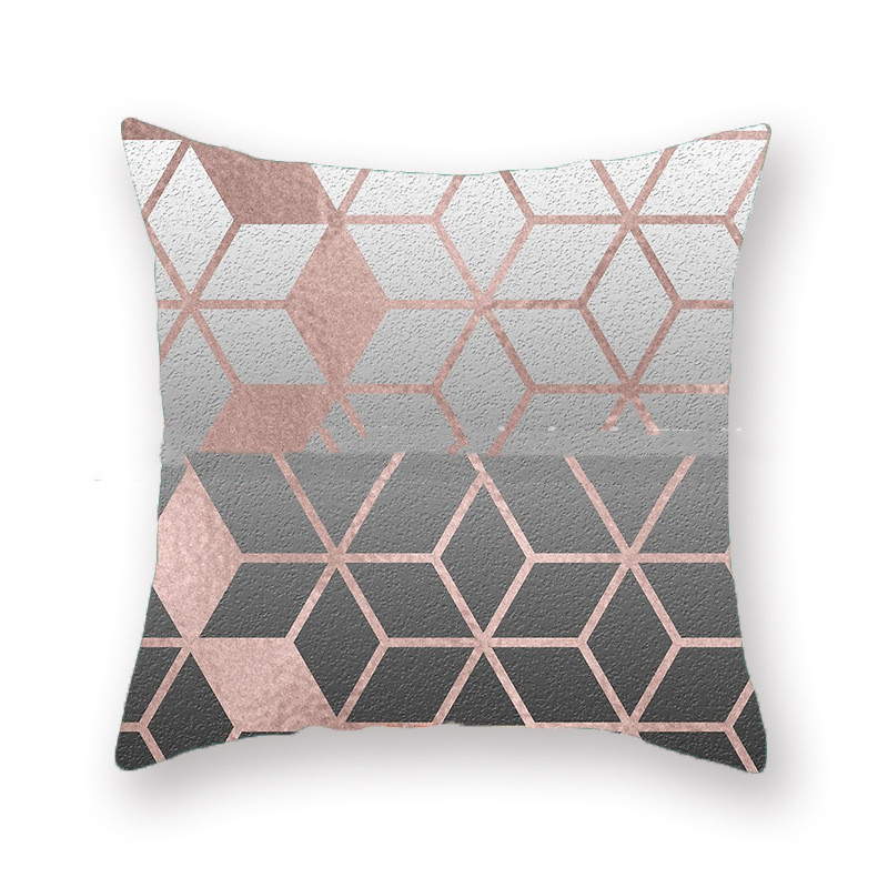 Sofa Living Room Geometric Plush Pillowcase