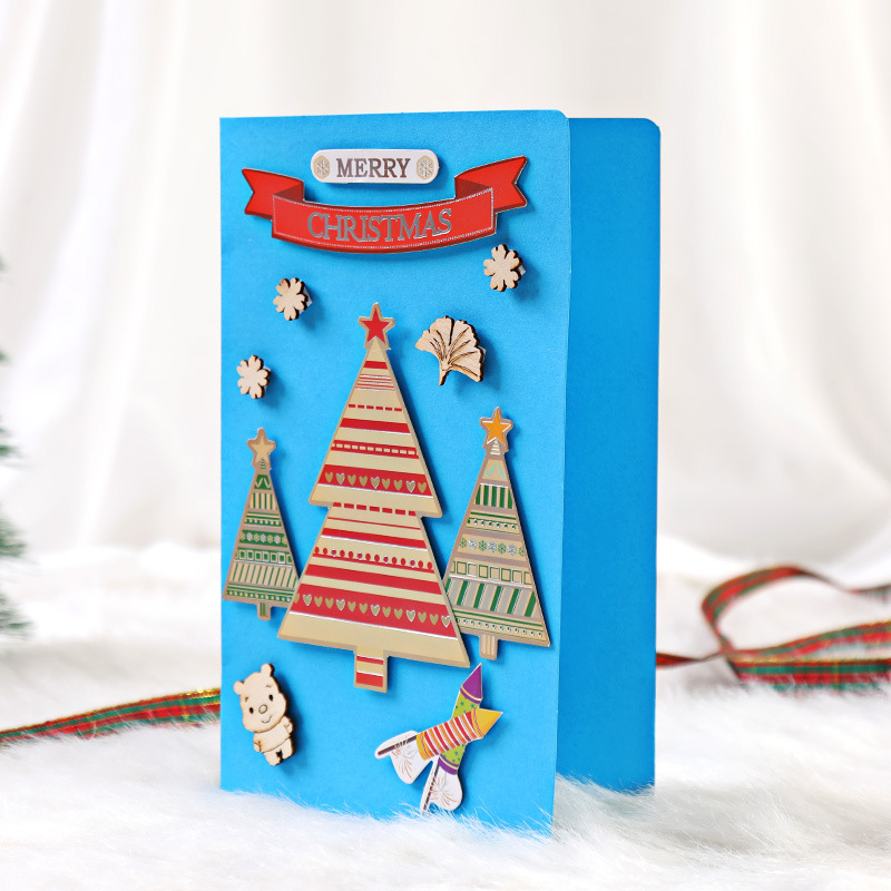DIY Greeting Card Christmas Creative Handmade Cute Cartoon Message - Image 6