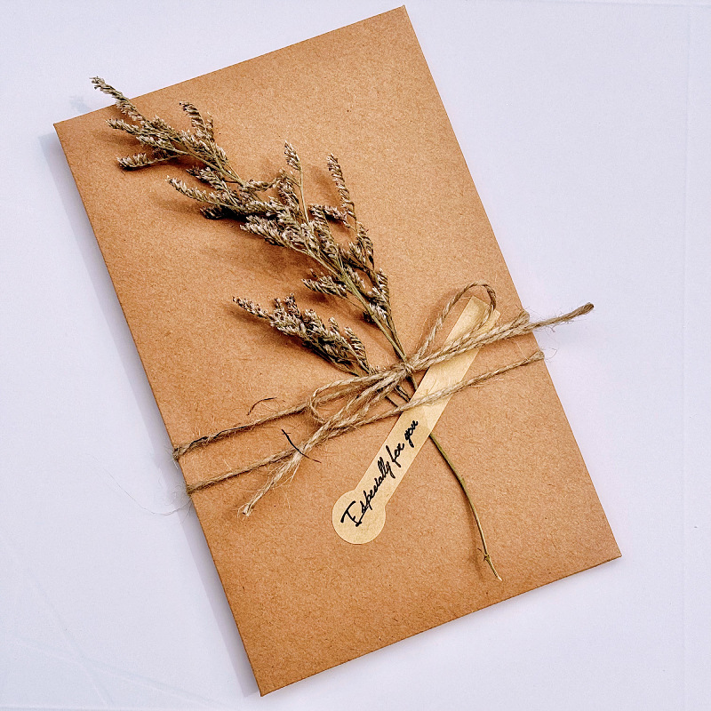 Starry Sky Dried Flower Handwritten Thank You Greeting Card - Image 18