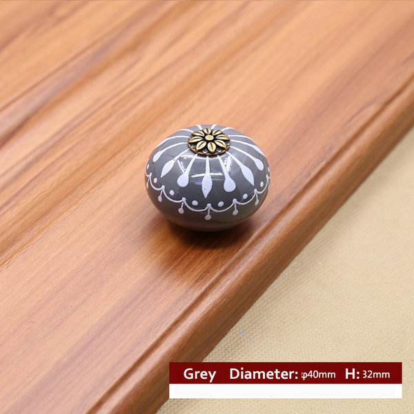 Retro ceramic furniture handle 6 pieces - Image 6