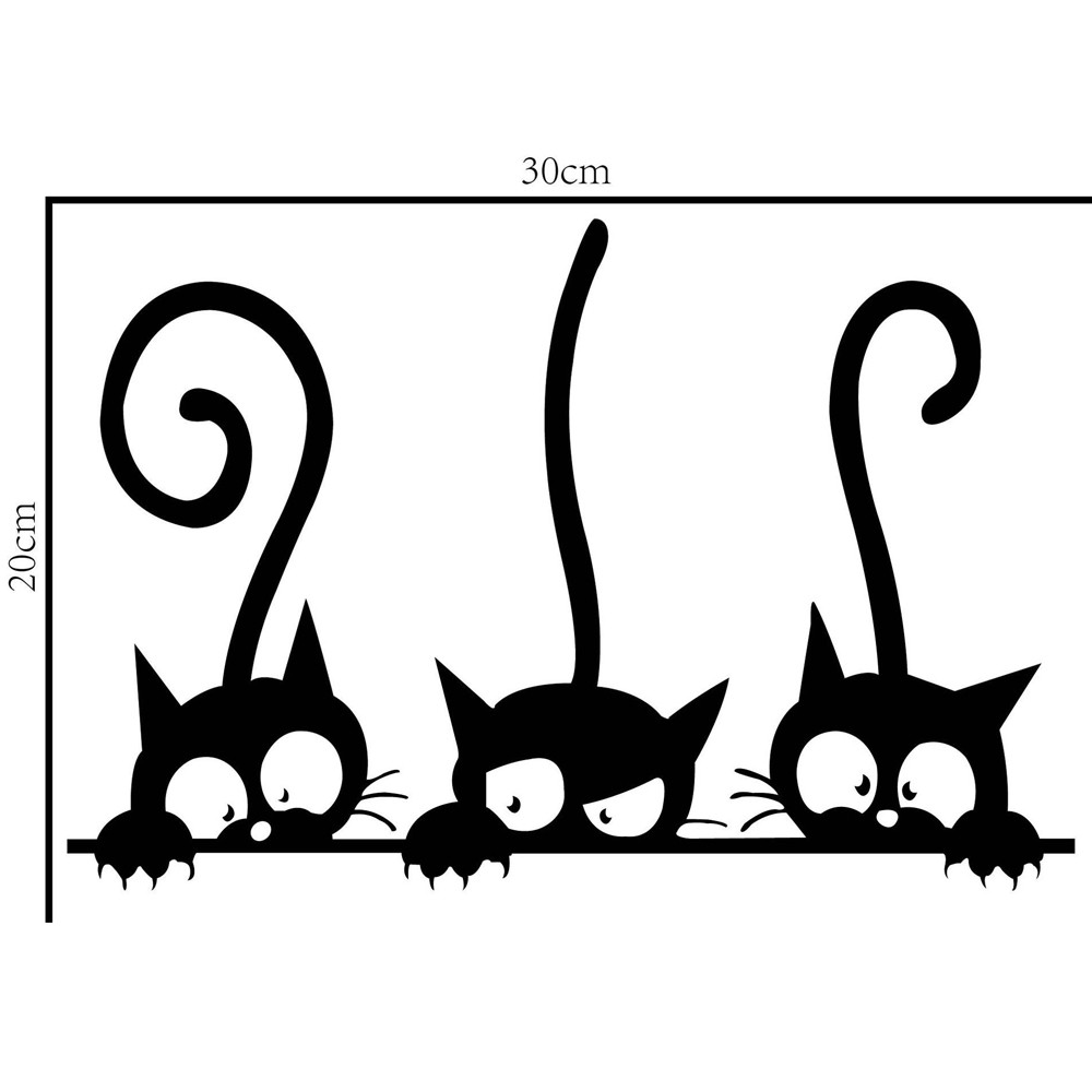 Three kittens wall sticker