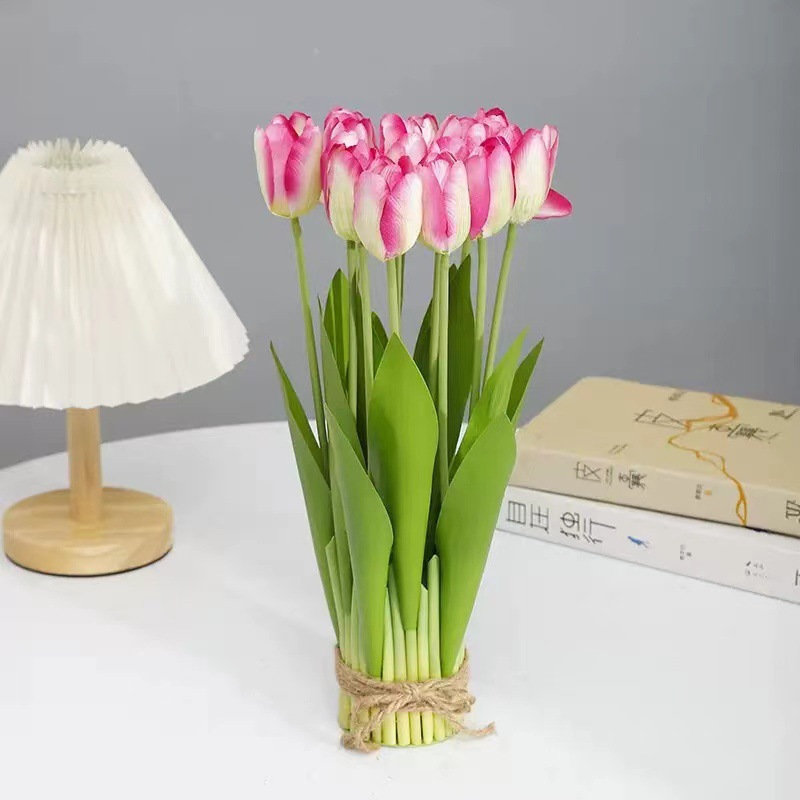 10-head Artificial Tulip Flower Arrangement For B&B Decoration - Image 9