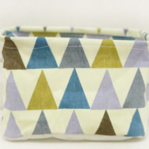 Cotton and linen desktop storage basket