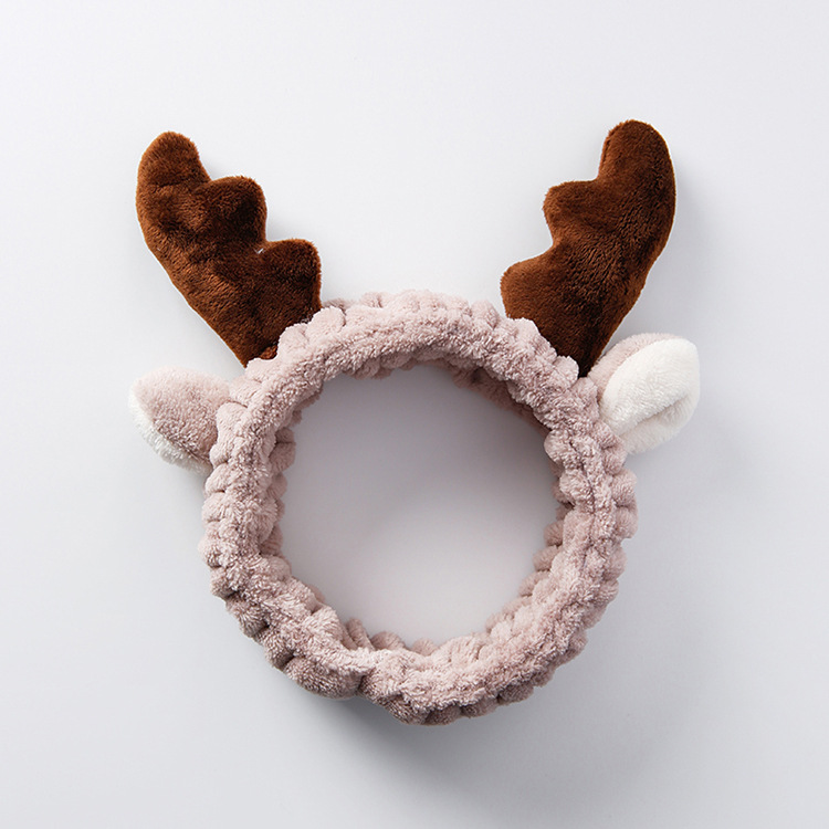 Washing hair band hairpin cat ears plush cartoon moose antler hair band