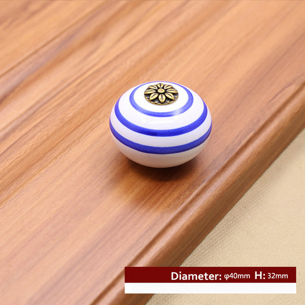 Retro ceramic furniture handle 6 pieces - Image 4