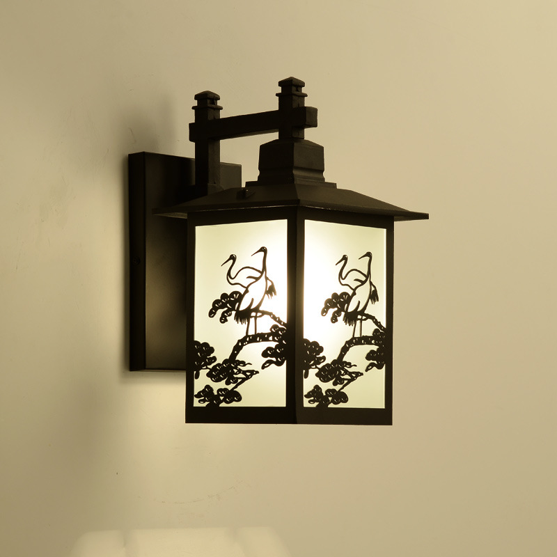 Retro aisle lamp fence outdoor wall lamp at garden gate - Image 3