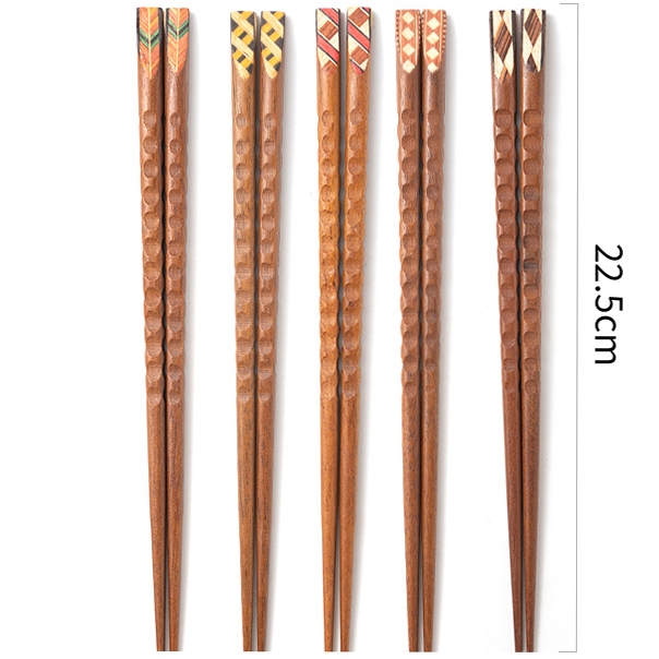 Household Solid Wood Chopsticks Anti-mildew Non-slip Iron Knife Wood