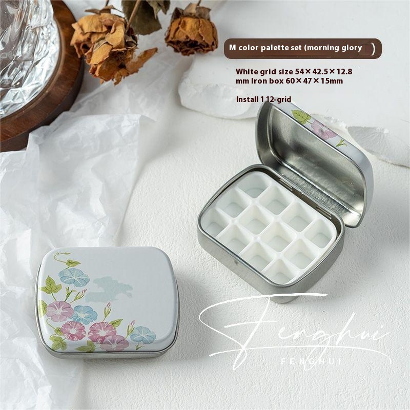 Manicure Watercolor One-piece Flip Small Iron Box 24-piece Portable Mini Palette - Image 13
