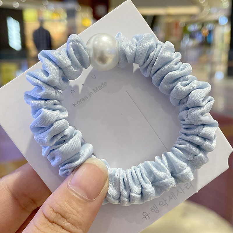Pearl Head Rope Cloth Art Large Intestine Meatballs Hair Ornaments Ponytail - Image 3