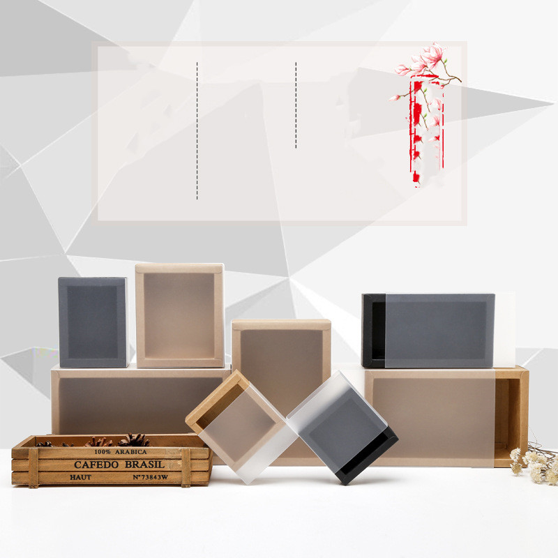 Transparent drawer kraft carton