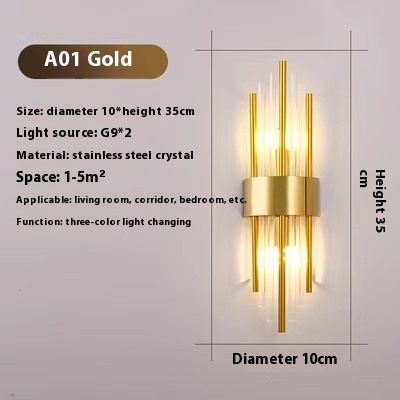 Crystal Wall Lamp Living Room Background Wall Stairs Aisle Light