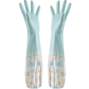 Cleaning Rubber Single Layer Thin Extended Waterproof Gloves