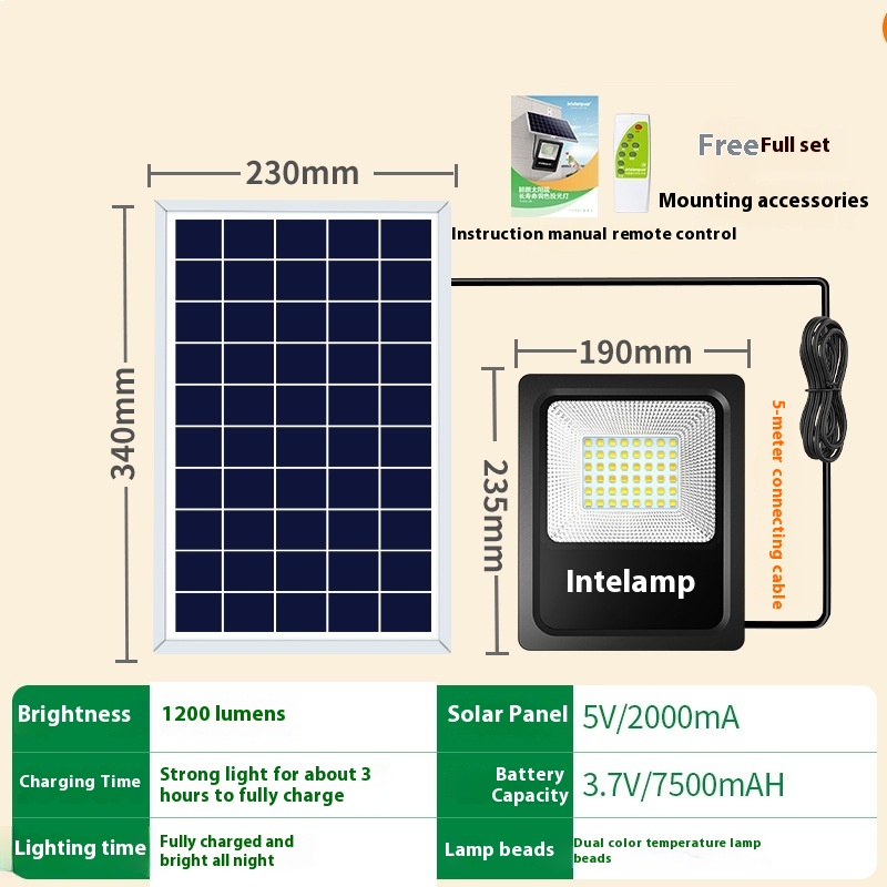 Household Outdoor Courtyard Waterproof LED Solar Light - Image 3