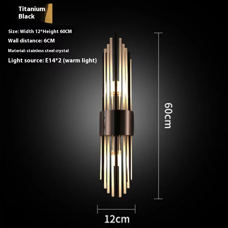Crystal Wall Lamp Living Room Background Wall Stairs Aisle Light - Image 4