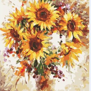Malen nach Zahlen - Sonnenblumen