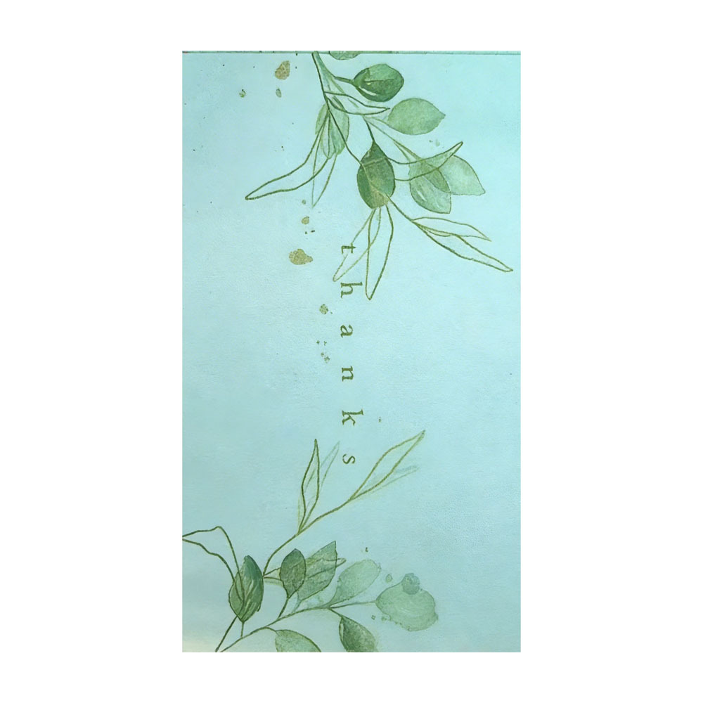 Thank-you Card With Black Print And Gold Foil-stamped English Text - Image 8