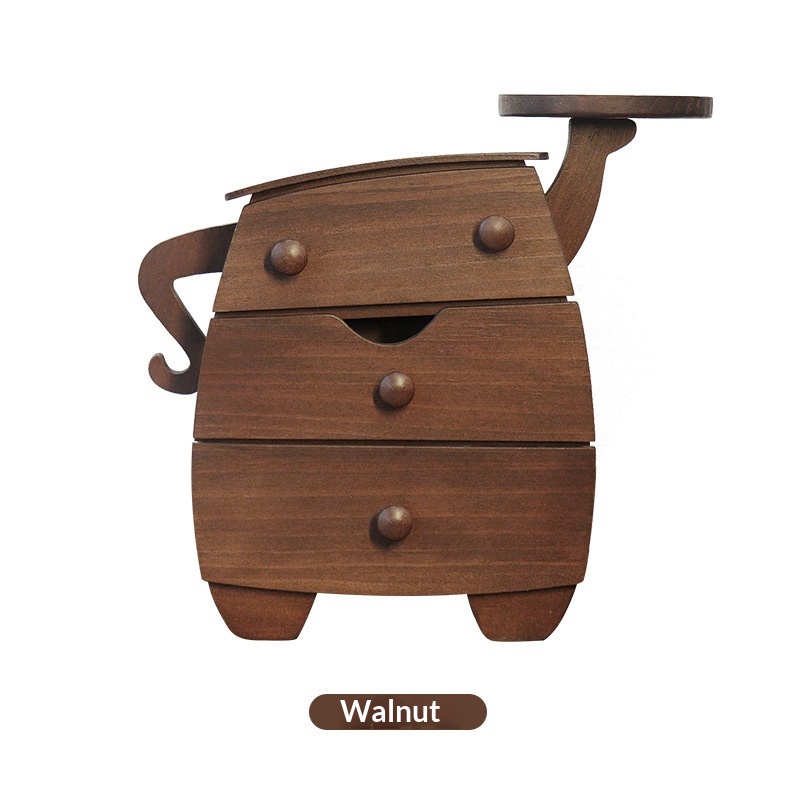 Plump Sturdy Solid-wood Storage Box For Jewelry And Necklacesperfect For Newlyweds - Image 2