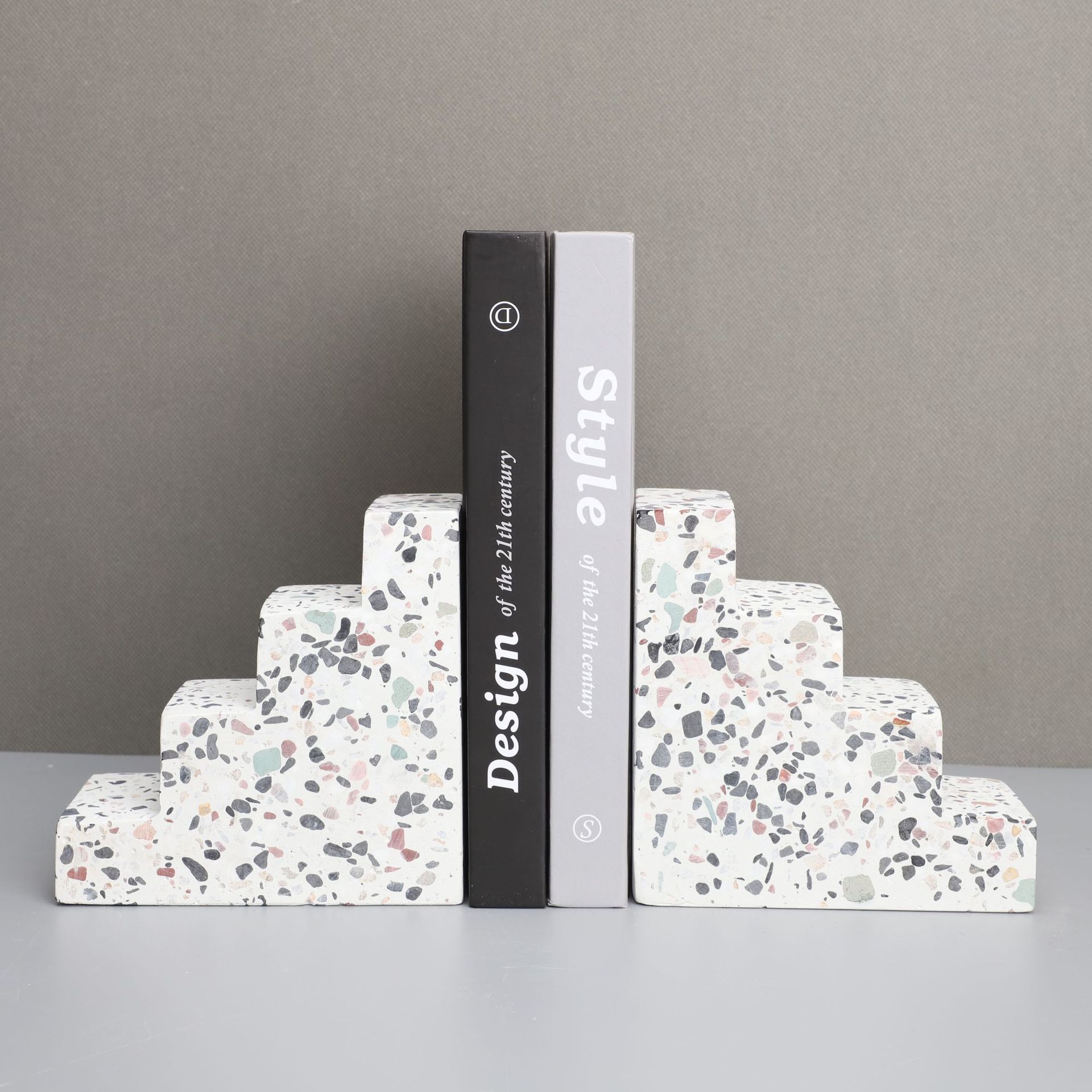 Terrazzo Office Bedroom Study And Living Room Bookcase Bookend Decor