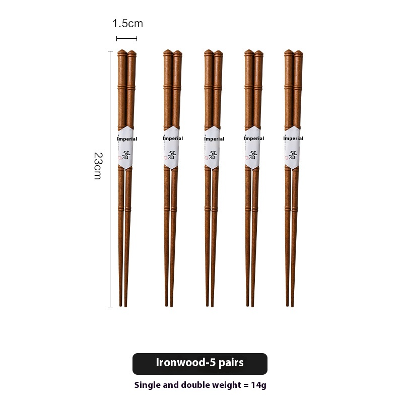 Creative Personal Household Natural Solid Wood Chopsticks - Image 4