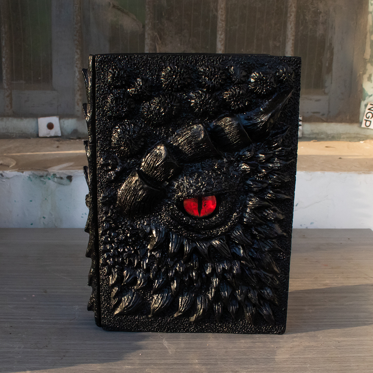 Clear Cream-Colored Resin Dragon Book Notebook - Image 5
