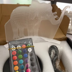 New elephant 3D light Colorful touch 3D LED visual light Gift decoration 3D small table lamp