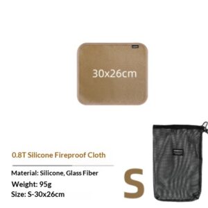 Outdoor Camping Fireproof Cloth Silicone Insulated High-Temperature Resistant Glass Fiber Cloth