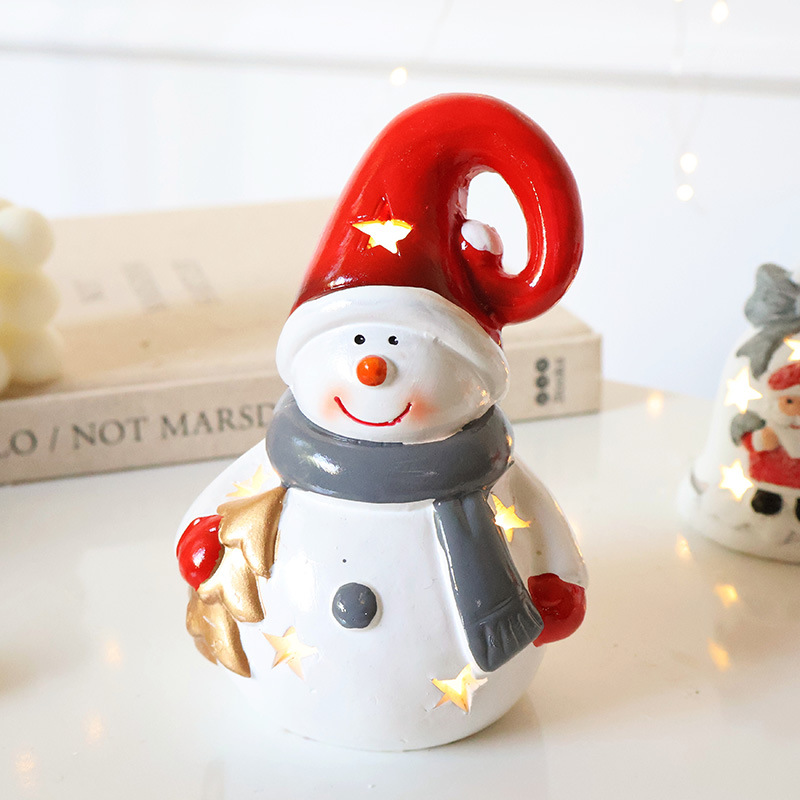 Santa Claus Hollow Ambience Light Christmas Tree Bell Decorative Pendant - Image 6