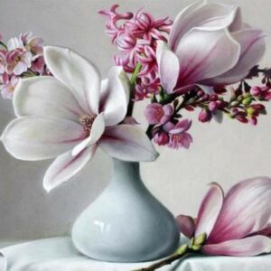 Painting by numbers - White flower