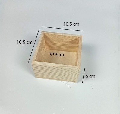 Wooden Storage Box Uncovered Retro Rectangular Sundries Cosmetic - Image 9
