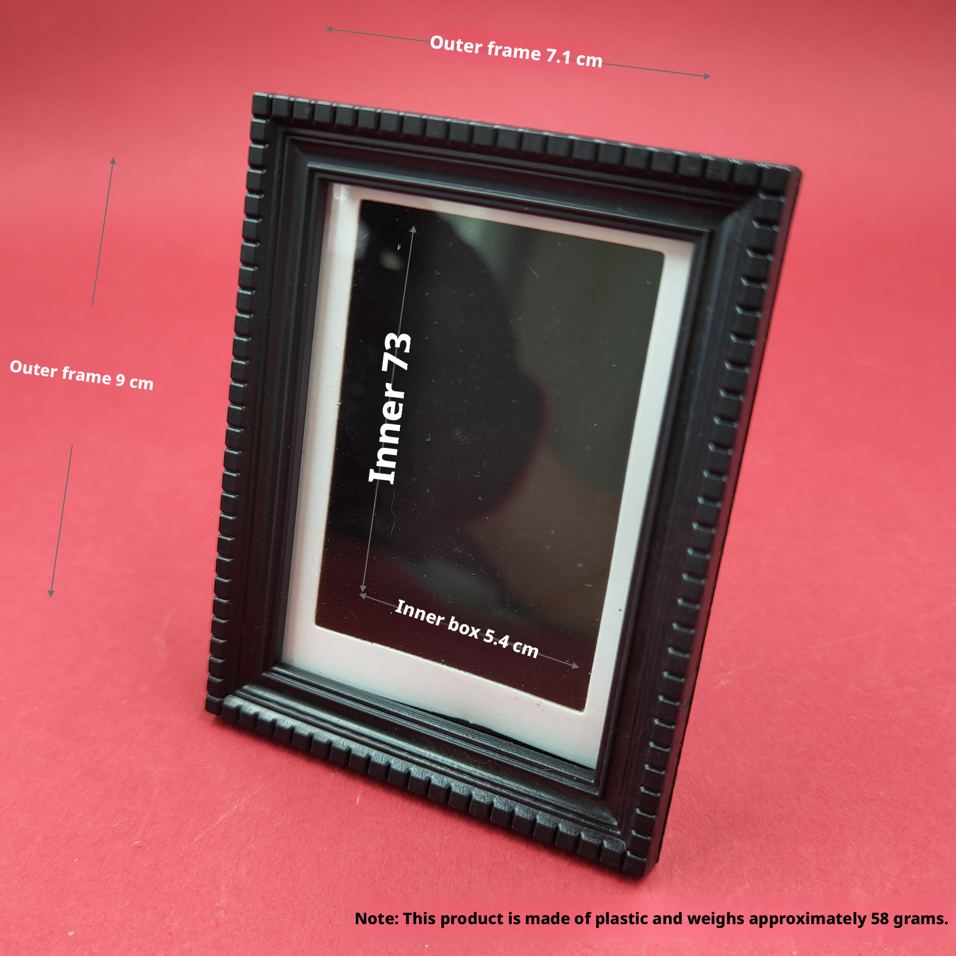 Photo frame refrigerator sticker-obtuse angle flower-black-9.1 * 11.8cm-1 piece - Image 16