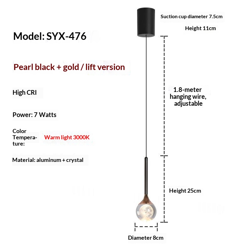 Creative Art Moon Pendant Lamp - Image 4