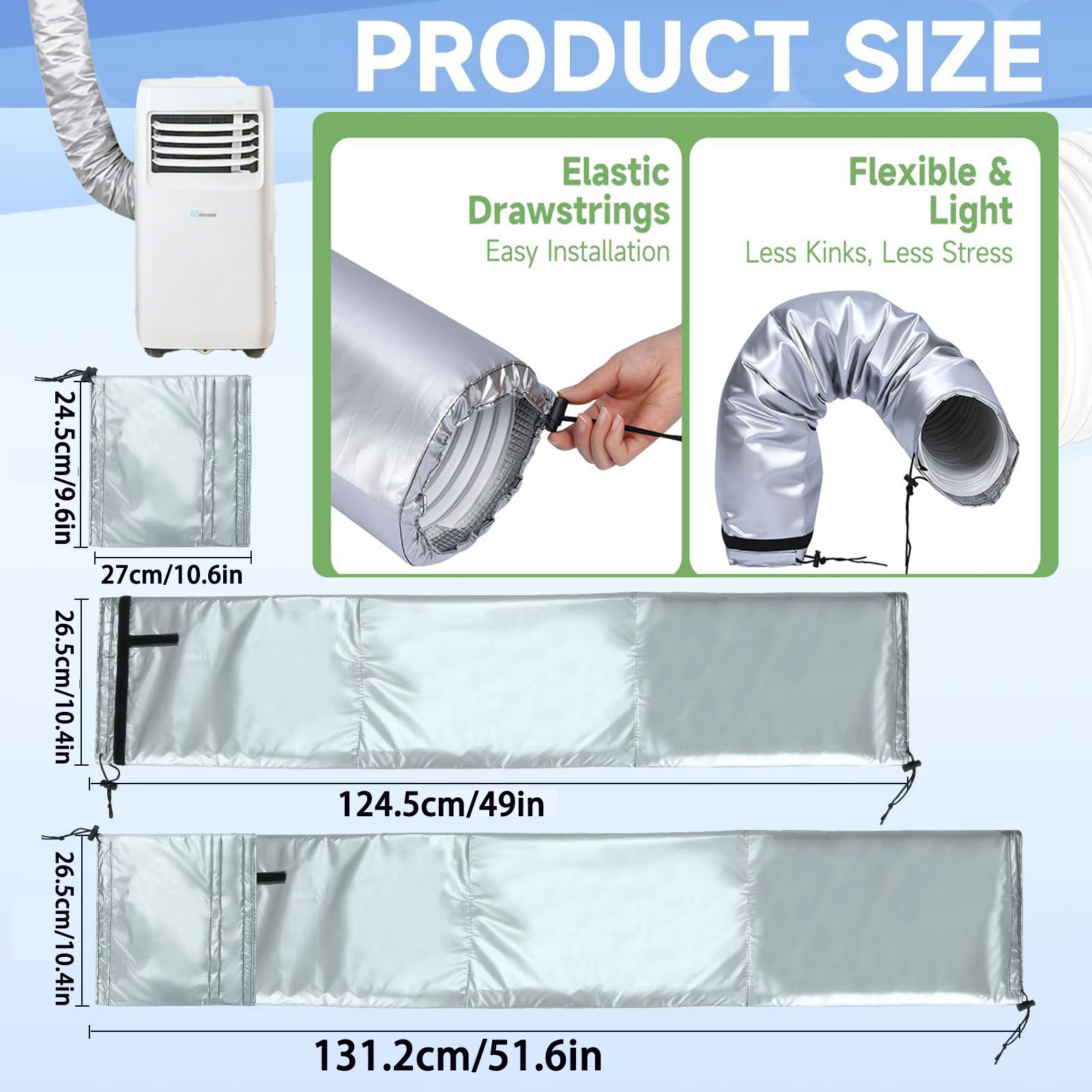 Portable Air Conditioner Insulation Hose Cover, Heat Dissipation Ac Hood, Exhaust Tube Thermal Protection Sleeve, Dustproof Cover