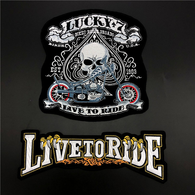 Skull Embroidered Cloth Sticker
