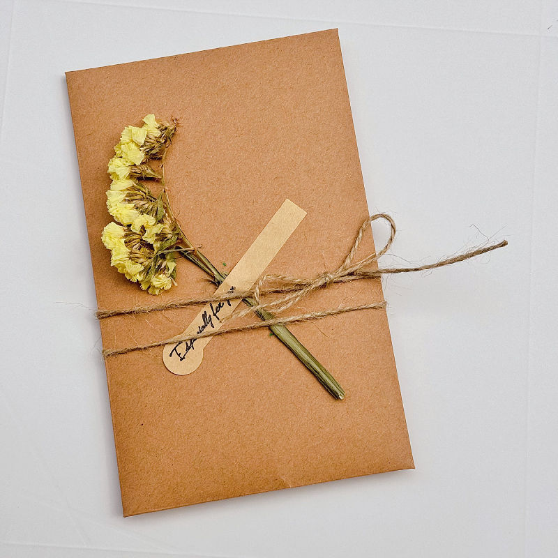 Starry Sky Dried Flower Handwritten Thank You Greeting Card - Image 19