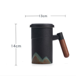 Mug Large Capacity Filter Tea Cup With Lid Office Ceramic Mid-Autumn Festival