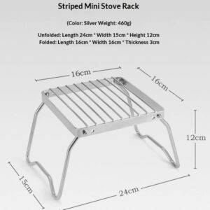 Outdoor Stainless Steel Striped Mesh Mini Rack Baking Pan Stand