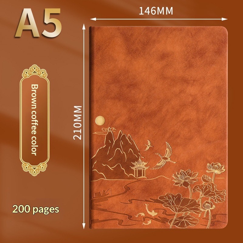 Vintage Chinese Style Business Office Stationery A5 Notebook Gift Box Set - Image 3