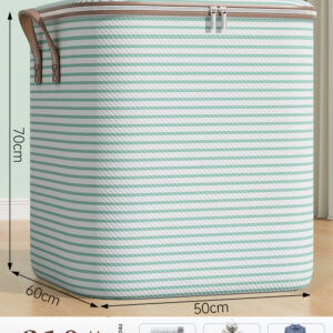 Quilt storage box-Green stripe-Huge size-65 * 60 *50-one pack