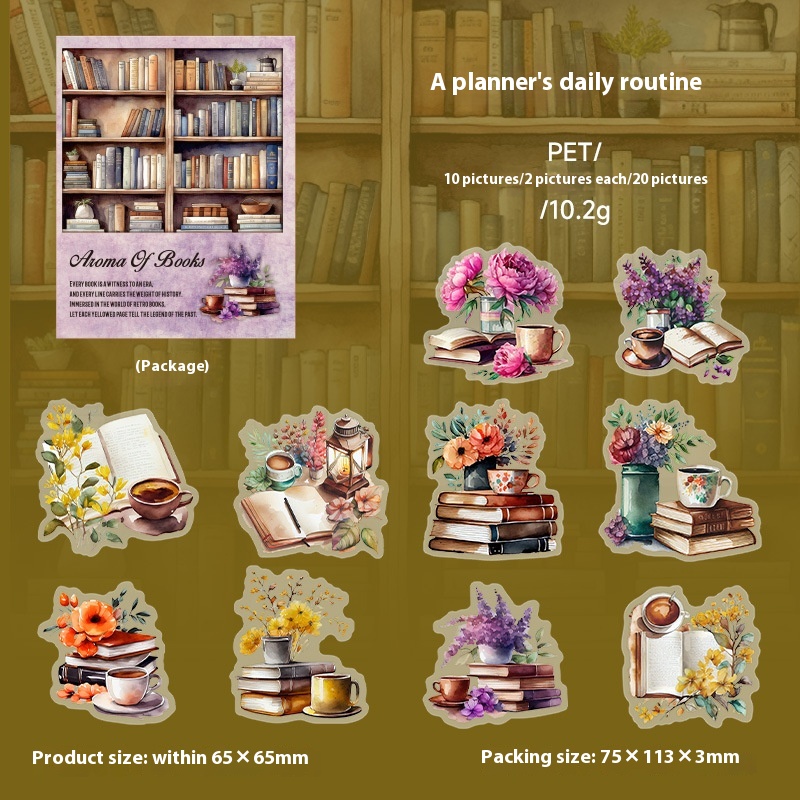 Beautiful Day Retro PET Stickers Notebook Collage DIY Decorative Materials - Image 4