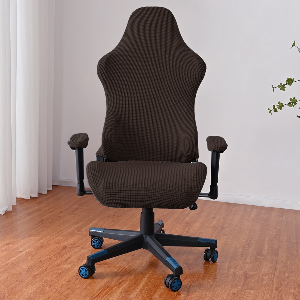 Polar Fleece Elastic Dustproof E-sports Swivel Chair Cover - Image 13