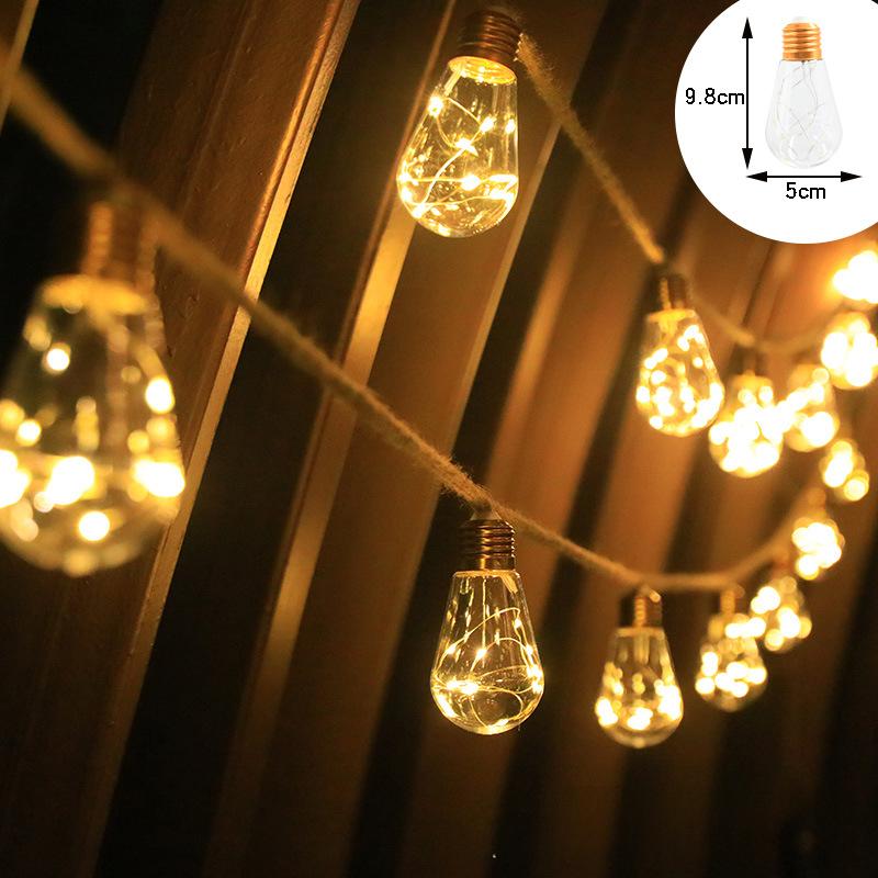 Outdoor LED Bulb With Hemp Rope And Copper Wire