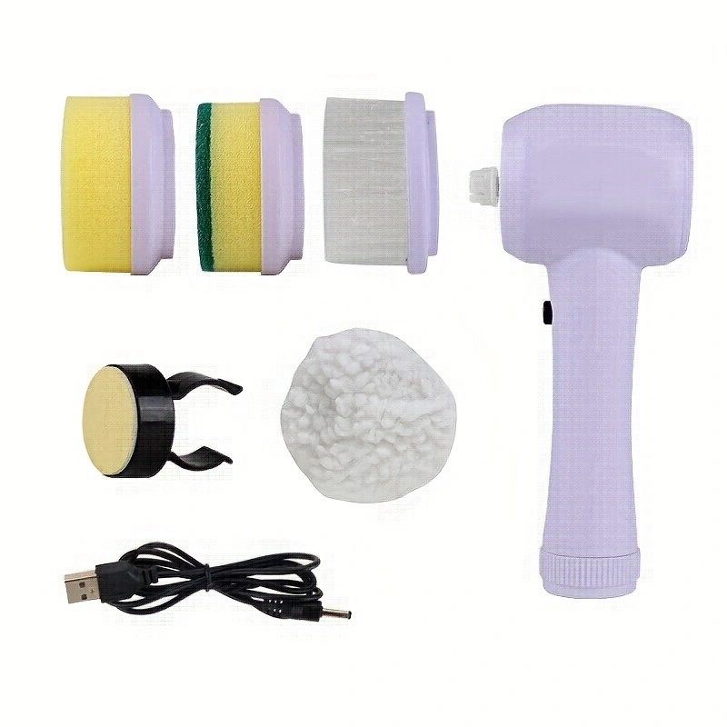 Purple Portable Electric Cleaning Brush