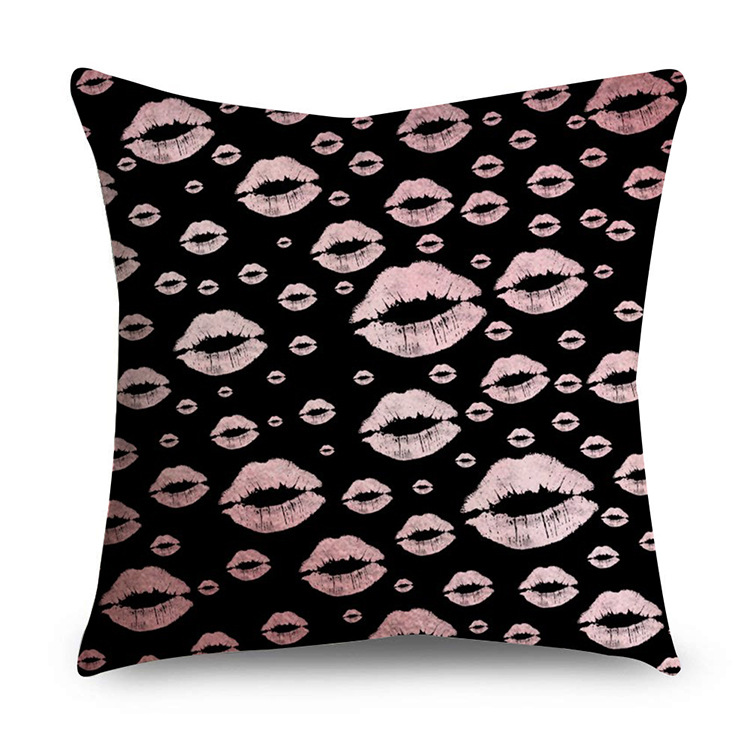 Rose Gold Polyester Pillow Cover Black Gold Element Cushion Throw Pillowcase - Image 13