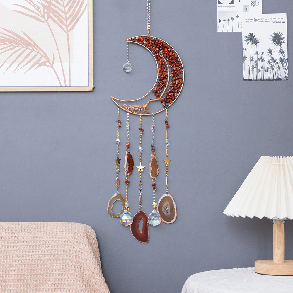 Natural Agate Crystal Crushed Stone Dream Catcher - Image 5