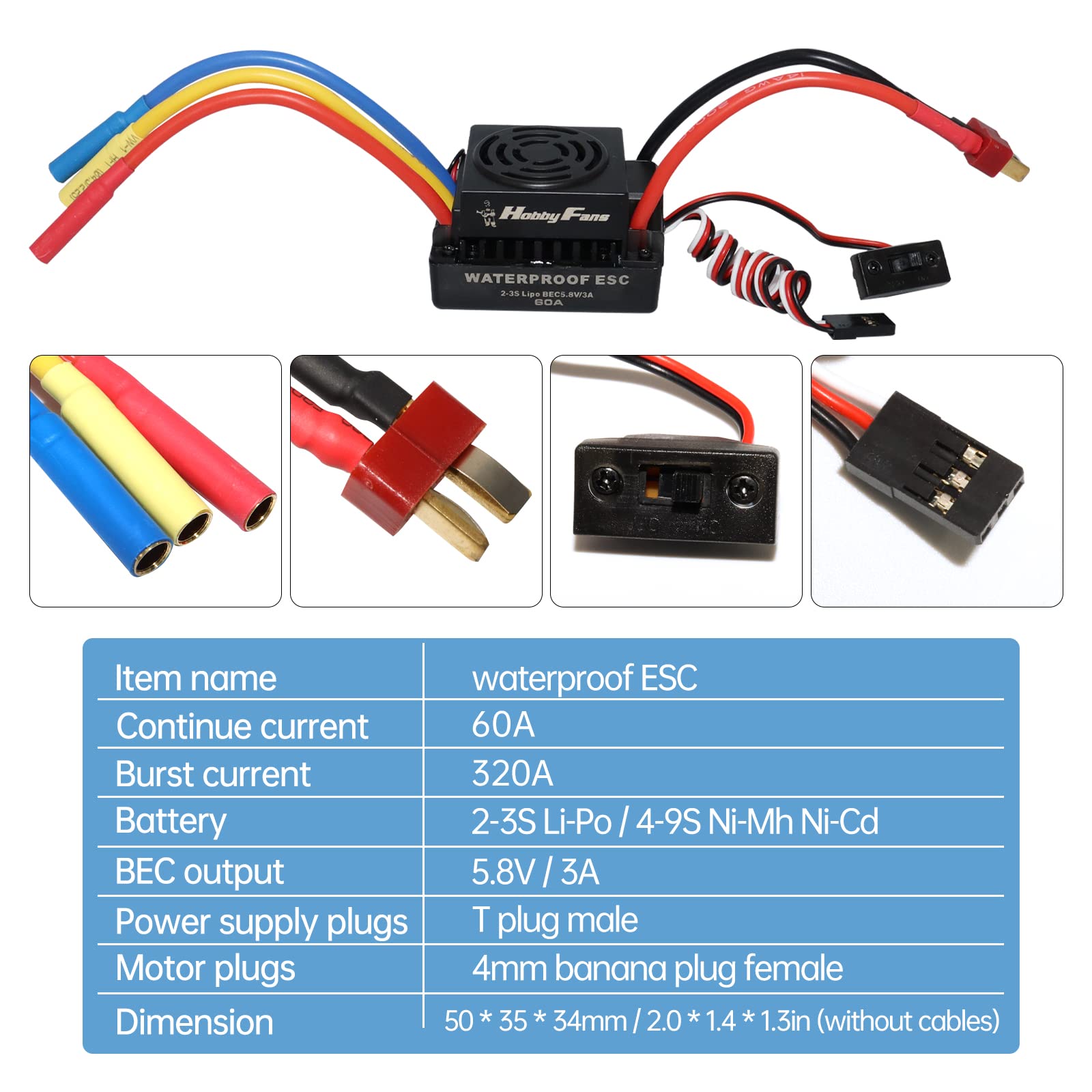 Brushless Motor 60A Brushless Adjustable Set - Image 2