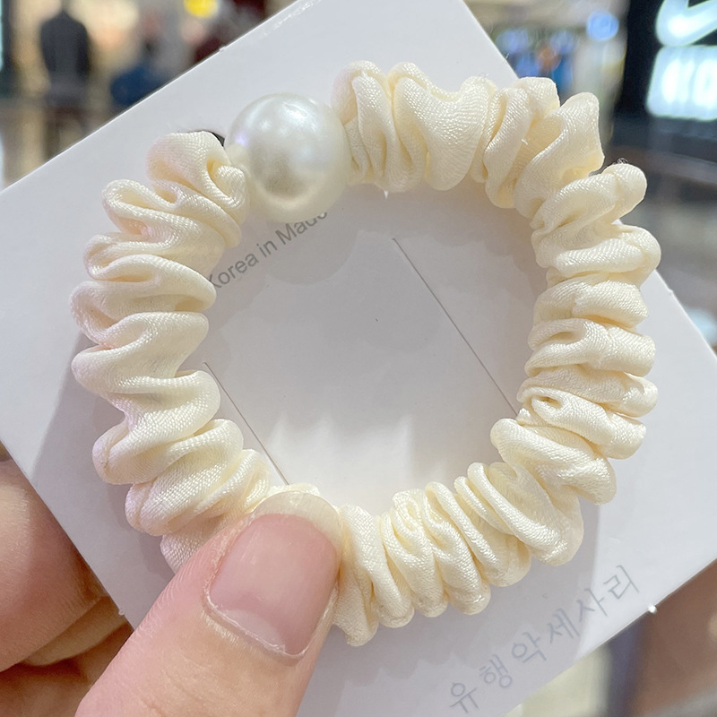 Pearl Head Rope Cloth Art Large Intestine Meatballs Hair Ornaments Ponytail