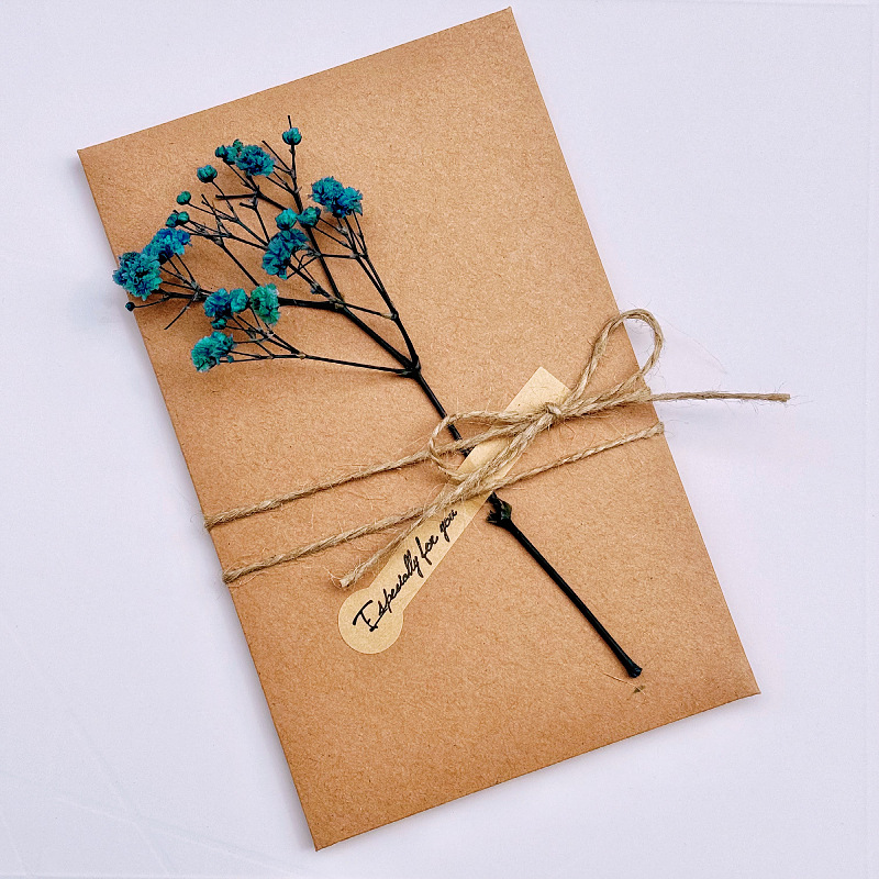 Starry Sky Dried Flower Handwritten Thank You Greeting Card - Image 13