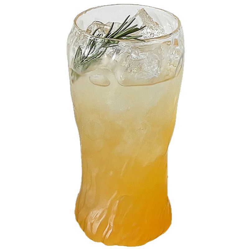 Creative Swirl-Design Household Summer Transparent Frosted Glass Cup