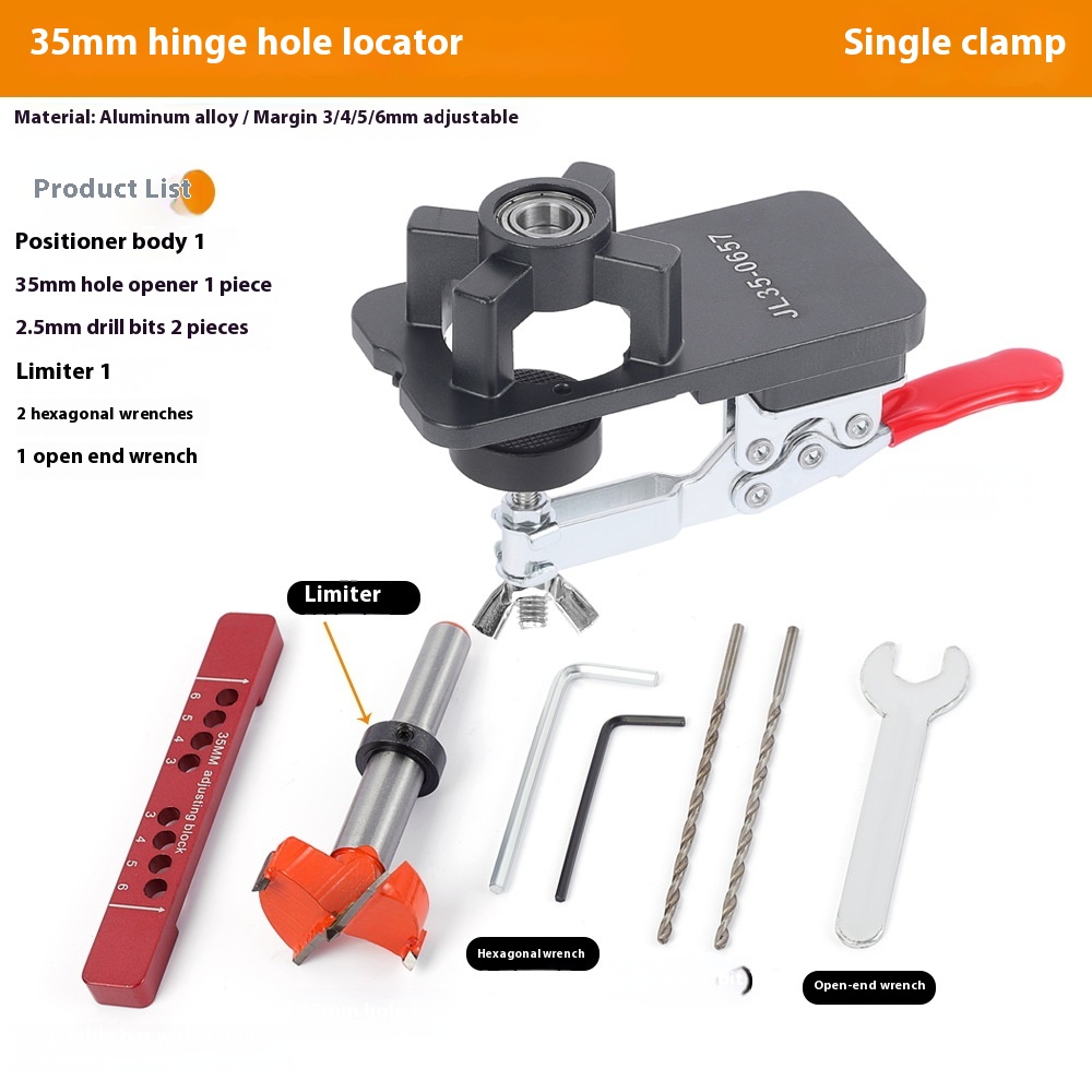Woodworking 35mm Hinge Tapper Cabinet Door Panel Hinge Punch Locator