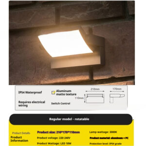 LED Outdoor Motion-Sensor Waterproof Balcony Wall Light